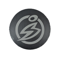 9 3/4" Round Slate Decor with Foam Pads