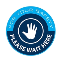 12" round floor decal to control foot traffic and encourage social... from...