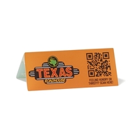 5" x 2" Menu Scanner Plastic Table Tent, full color imprint... from ASI 79933...