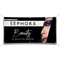 18 ounce single-sided vinyl banner in assorted sizes with four grommet......