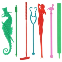 5.5", 6", 6.5" or 6.5" plastic drink stirrers and appetizer picks... from ASI...