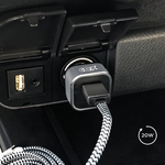 Dual USB-C(20W)+USB(12W) Fast-Charging (Max 32W) car charger