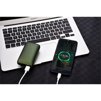 Portable Solar Charger Bank 8000mAh with LED light, SOS mode, carabiner......