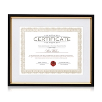 Luxor Cert Frame - Black/Gold 8 1/2"x11"... from ASI 84592 St Regis Group /...