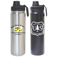 24 Oz. Vacuum insulated sports bottle w/ twist on lid/spout