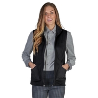 Women's Ashby Mixed Media Vest with a full zip design and... from ASI 44620...