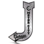 Embossed aluminum J Arrow Sign