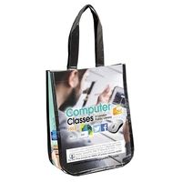 Non-woven tote bag with snap closure and 24" long handles.... from ASI 62660...