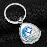 Geo Economy Metal Keyholder with PhotoImage Full Color Dome