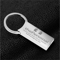 Metal key tag with chrome finish with spring loaded pull-n-twist key... from...