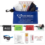 15 Piece Golf Kit in Supersized Zipper Pack Components inser