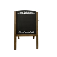 22.5" x 36" x 3" wooden A-Frame hinged standing chalkboard. Folds... from ASI...