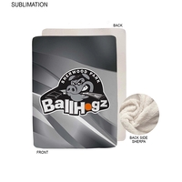 Sherpa Lined Micro Mink Throw, 60x80, Sublimated or Blank