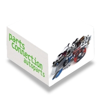 Adhesive memo cube with titanium white paper and full color side... from ASI...