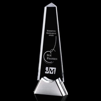 Starfire obelisk shaped award with a complimenting aluminum base.... from ASI...