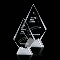 Starfire diamond shaped award with a complimenting aluminum base.... from ASI...