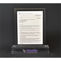 3" x 6" x 7/8" embedment award made of acrylic with... from ASI 45430 Clear...