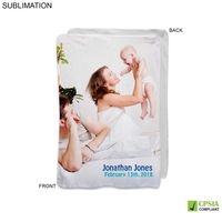 100% polyester photo baby blanket that measures 30" x 40" and... from ASI...