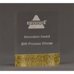 Rectangle Rounded Glitter Bottom Accent