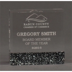 Glued Square Glitter Back Bottom Accent with Bevel