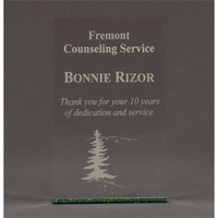 Glued Rectangle Glitter On Bottom Accent