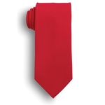 Red poplin extra long tie
