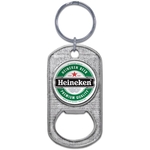 Dog tag bottle opener key ring