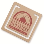 Square Silk Screened Bookmark Clip