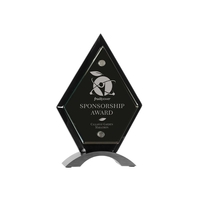 Diamond Piano Finish Floating Jade Glass Standup