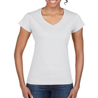 Gildan Softstyle ladies V-neck tee made of 100% ring spun cotton... from ASI...