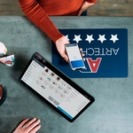 Slim Counter Mat Vinyl Top Non-Slip Backing Full Color