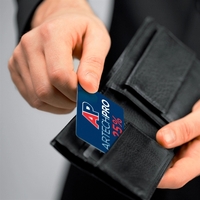 Wallet card, plastic with compressed lamination both sides and back...