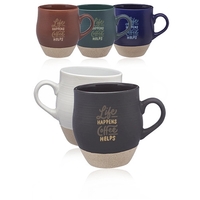 16 oz. Admiral ceramic mug with a pottery-like glaze finish throughout......