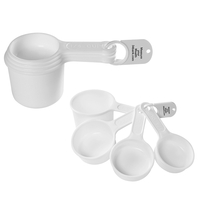 Set of 4 measuring cups with measuring scales molded on handles;... from ASI...
