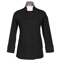 WOMEN'S CHEF COAT - Black S-3XL