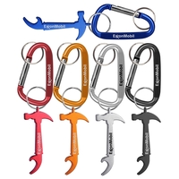 Hammer deluxe aluminum can and bottle opener with split key ring... from ASI...