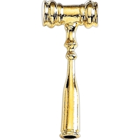 Gavel shape lapel pin with military clutch.... from ASI 68760 Marken Industries