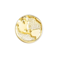 Globe lapel pin with military clutch.... from ASI 68760 Marken Industries