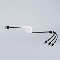 Retractable 3 in 1 Multiple Adapter Charging Cable.