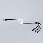 Retractable 3 in 1 Multiple Adapter Charging Cable.
