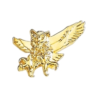 Owl lapel pin with military clutch.... from ASI 68760 Marken Industries / Marken