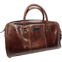 18" x 11 1/2" x 10 1/2" brown leather duffel bag... from ASI 61966 HPG /...