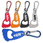 Foot Shaped Bottle Opener Key Holder and Carabiner