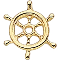 Ship wheel lapel pin with military clutch.... from ASI 68760 Marken Industries