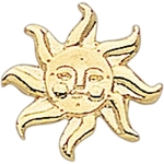 Sun with Face Lapel Pin