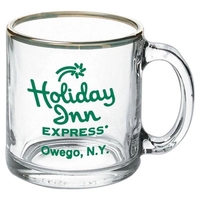13 oz. clear glass mug available in clear, juniper green, or... from ASI...
