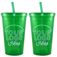16 oz. tumbler with lid and straw.... from ASI 35745 American Zebra Line/AZL