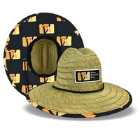 Zon Customized Lifeguard Straw Hat with Full color imprint