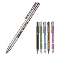 Denton plunger-action pen made of metal with a chrome tip and... from ASI...