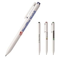 Celina Prime plunger-action pen with a white barrel, see-through colored...